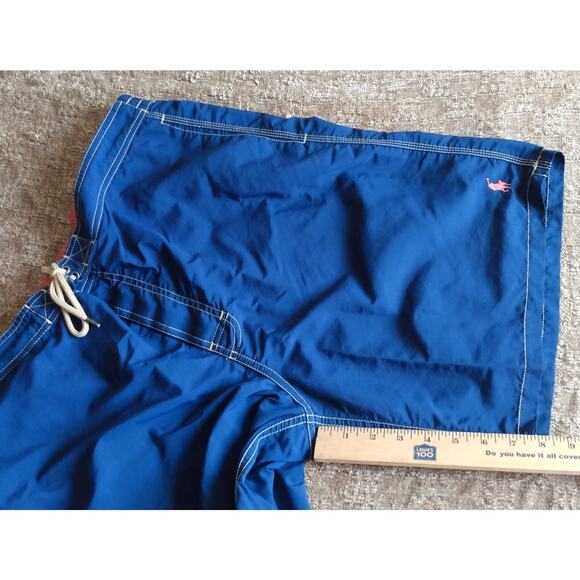Vintage Polo Ralph Lauren Men's Size XL Blue Swim Suit Trunks Board Shorts - Picture 7 of 9